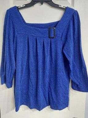 Blue Buckle Blouse